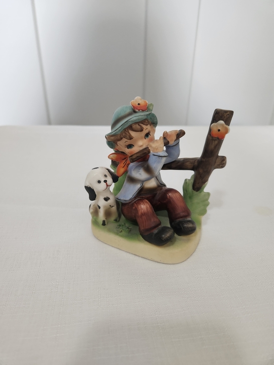 Napcoware Other - Napcoware Hand-Painted Boy with Dog Figurine